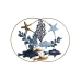 Настенный декор Home ESPRIT Синий Позолоченный Средиземноморье Рыбы 83 x 6 x 63 cm