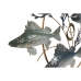 Dekoracja ścienna Home ESPRIT Niebieski Złoty Śródziemnomorski Ryby 91 x 4,5 x 50 cm