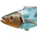 dekorace na zeď Home ESPRIT Modrý Vícebarevný Zlatá Ryba Středomoří 70 x 4,5 x 25,5 cm (2 kusů)