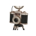 Okrasna Figura Home ESPRIT Črna Srebrna Kamera Vintage 15 x 17 x 37 cm