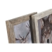 Ramka na Zdjęcia Home ESPRIT Biały Naturalny Szkło polistyrenu Skandynawski 24,6 x 2 x 29,6 cm (2 Sztuk)