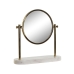 Specchio Home ESPRIT Bianco Dorato Metallo Marmo 30 x 10 x 30 cm
