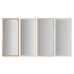 Wall mirror Home ESPRIT White Brown Beige Grey Crystal polystyrene 68 x 2 x 156 cm (4 Units)
