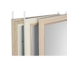Espelho de parede Home ESPRIT Branco Castanho Bege Cinzento Cristal poliestireno 35 x 2 x 132 cm (4 Unidades)