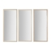Zidno ogledalo Home ESPRIT Bijela Smeđa Bež Siva Kristal polistiren 67 x 2 x 156 cm (4 kom.)