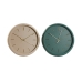Стенен часовник Home ESPRIT Зелен Розов PVC Модерен 30 x 4 x 30 cm (2 броя)