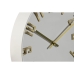 Reloj de Pared Home ESPRIT Blanco Dorado Plateado PVC 30 x 4 x 30 cm (2 Unidades)
