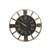 Ρολόι Τοίχου Home ESPRIT Μαύρο Χρυσό Σίδερο Vintage 60 x 8 x 60 cm