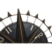 Veggklokke Home ESPRIT Svart Gyllen Jern Kompass Vintage 80 x 7,5 x 80 cm