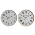 Nástěnné hodiny Home ESPRIT Bílý Sklo Dřevo MDF 53 x 6 x 53 cm (2 kusů)