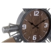 Nástěnné hodiny Home ESPRIT Kaštanová Černý Kov Dřevo MDF Vintage 121 x 7 x 106 cm