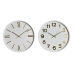 Стенен часовник Home ESPRIT Бял Златен PVC 30 x 4 x 30 cm (2 броя)
