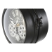 Galda pulkstenis Home ESPRIT Bijela Crna Srebrna Metal Kristal 18 x 17 x 40,5 cm