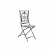 Chaise de jardin DKD Home Decor Noir 39 x 50 x 93 cm Céramique Multicouleur Forge (39 x 50 x 93 cm)