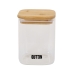 Food Preservation Container Quttin Bamboo Borosilicate Glass 480 ml (12 Units)