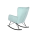 Кресло-качалка Home ESPRIT Чёрный Небесный синий полиэстер Металл 68 x 90 x 92 cm