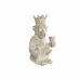 Statua Decorativa DKD Home Decor 16 x 15 x 30 cm Bianco Resina Scimmia Tropicale Decapaggio