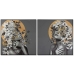 Maleri Home ESPRIT Cvetlice Moderne 100 x 3,5 x 100 cm (2 enheder)