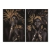 Maľba Home ESPRIT Moderný Afričanka 80 x 3,5 x 120 cm (2 kusov)