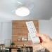 Вентилатор за Таван с LED Светлина и 4 Прибиращи се Перки Blalefan InnovaGoods Дървен 72 W