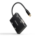 USB-C-jaotur NANOCABLE 10.16.4307 Must (1 Ühikut)