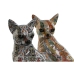 Deko-Figur Home ESPRIT Bunt Hund Mediterraner 12 x 10 x 16 cm (2 Stück)