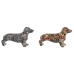 Prydnadsfigur Home ESPRIT Multicolour Hund Medelhavs 21 x 6 x 12 cm (2 antal)
