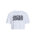 Ανδρική Μπλούζα με Κοντό Μανίκι Jack & Jones JJECORP LOGO TEE 12151955 Λευκό