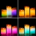 Daudzkrāsu LED sveces ar liesmas efektu un tālvadības pulti Lendles InnovaGoods 3 gb.