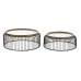 Set of 2 tables DKD Home Decor Ruskea Musta Läpinäkyvä 90 x 90 x 35 cm