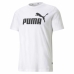 Heren-T-Shirt met Korte Mouwen Puma ESS LOGO TEE 586666 02 Wit