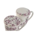 Cup with Tea Filter Home ESPRIT Blue White Pink Stainless steel Porcelain 380 ml (2 Units)