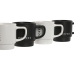 Set di 4 Tazze Mug Home ESPRIT Bianco Nero Metallo Porcellana 380 ml 13 x 9 x 9 cm