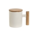 Chávena com Filtro para Infusões Home ESPRIT Branco Aço inoxidável Porcelana 360 ml