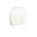 Градинско кресло DKD Home Decor 130 x 68 x 146 cm синтетичен ратан Стомана Бял