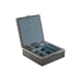 Κουτί-μπιζουτιέρα DKD Home Decor Ασημί Sky μπλε Ξύλο Αλουμίνιο 18 x 18 x 6 cm