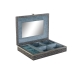 Kutija za nakit DKD Home Decor Srebrna Nebesko plava Drvo Aluminij 27,5 x 20 x 5,4 cm