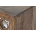 TV furniture Home ESPRIT Brown Black Silver Mango wood Mirror 130 x 40 x 55,5 cm