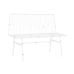 Table Set with 3 Armchairs Home ESPRIT White Metal 115 x 53 x 83 cm