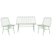 Bord med 3 lænestole Home ESPRIT Mint Metal 115 x 53 x 83 cm