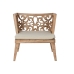 Set Stol i 3 Stolice Home ESPRIT Bež Prirodno Tikovina 133 x 60 x 70 cm