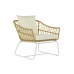 Krzesło ogrodowe DKD Home Decor Pruun Metall sünteetiline rotang Valge (76 x 74 x 77 cm)
