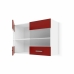 Kuchyňská skříňka Červený PVC Sklo Plastické Melamin 80 x 31 x 55 cm