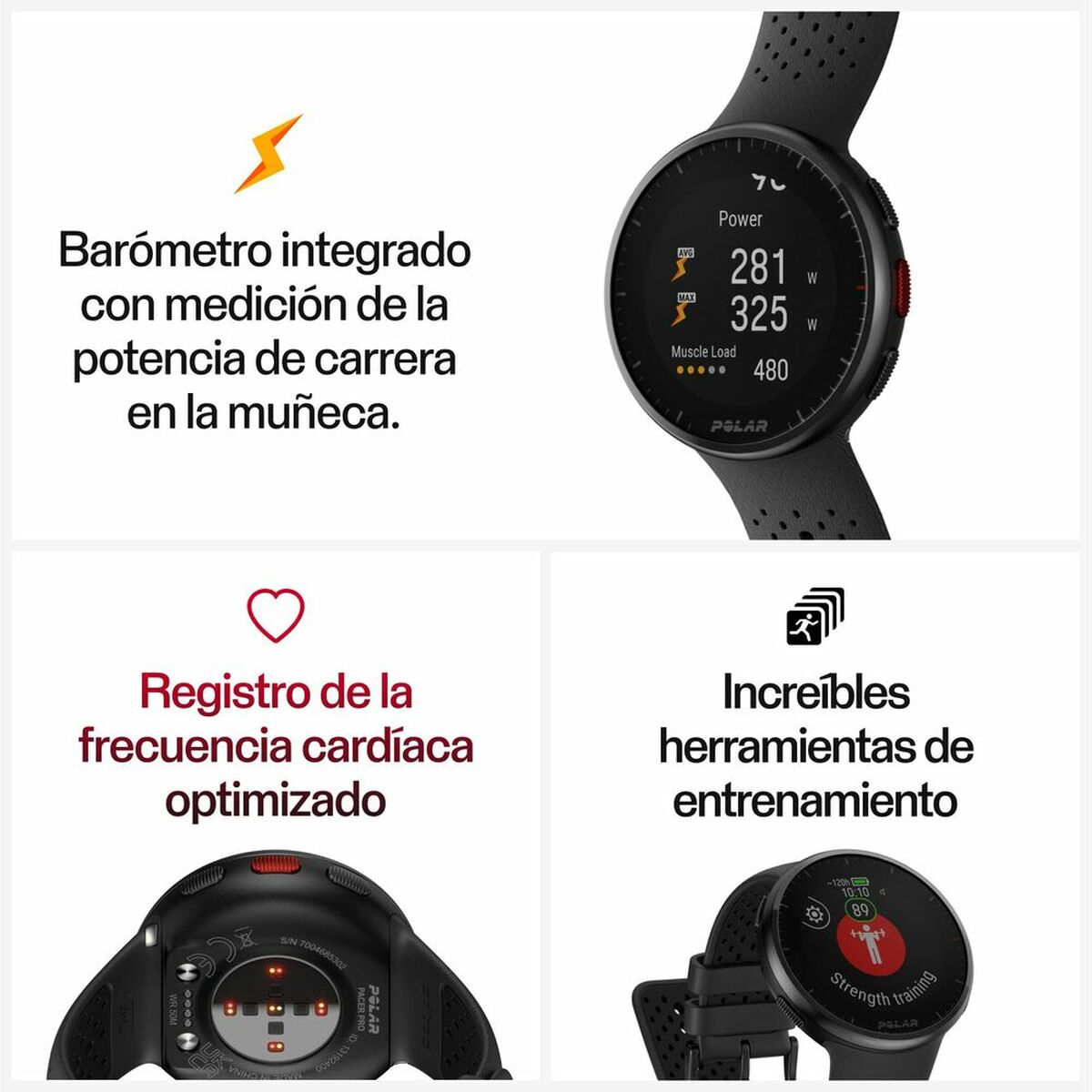 Smartwatch Polar Sort 1,2"