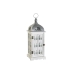 Lanterna DKD Home Decor Finitura invecchiata Bianco Grigio Legno Cristallo Mediterraneo 19 x 19 x 51 cm