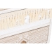 Fiókos Szekrény DKD Home Decor Fenyő Természetes Pamut Fehér (48 x 35 x 89 cm)