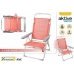 Beach Chair Colorbaby Pink 48 x 57 x 99 cm Multi-position