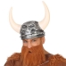 Vikingehjelm 56514 Sølvfarvet Viking mand