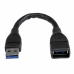 USB-kábel Startech USB3EXT6INBK         Fekete