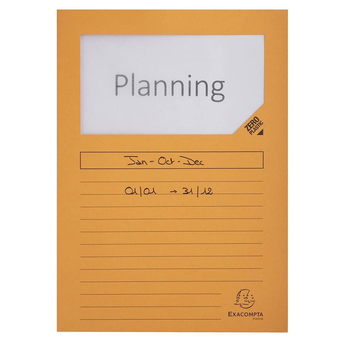 Set of Subfolders Exacompta Forever Oranssi A4 Läpinäkyvä ikkuna 100 Kappaletta